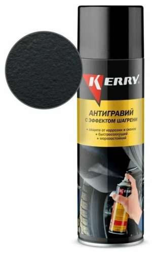 купить Антигравий защита от коррозии и сколов с эффектом шагрени, чёрный 650мл KERRY