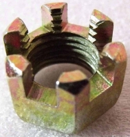 купить Гайка корончатая M10х1.25мм (низкая), сталь